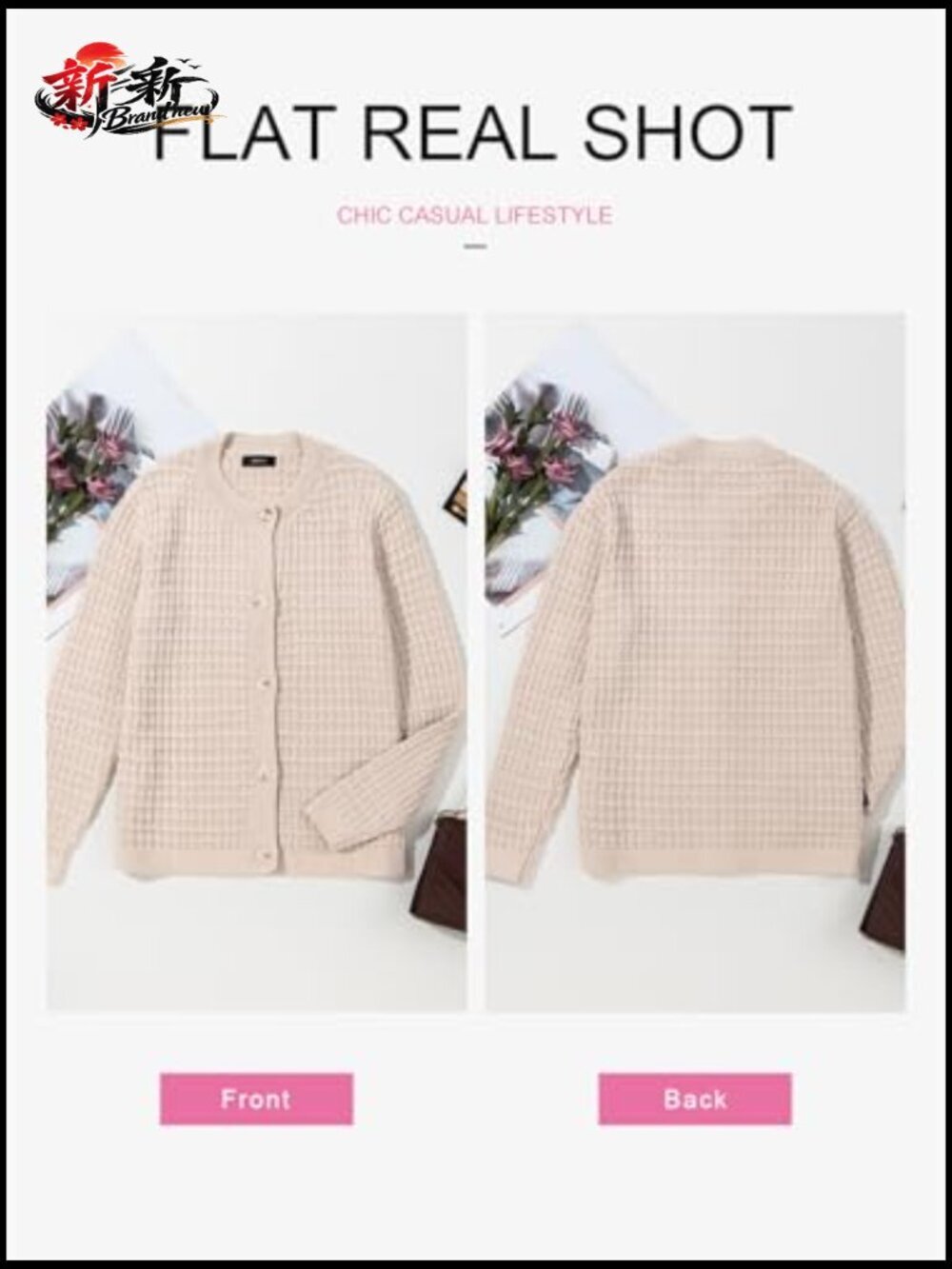 Long Sleeve Open Front Button Down Cardigan Jacket Women 2025 - Picture 5 of 7